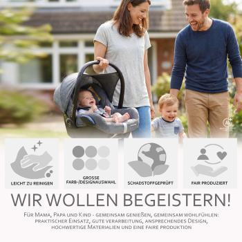 BAMBINIWELT Ersatzbezug für Maxi-Cosi CabrioFix, 6-tlg. Komplett-Set, MELIERT
